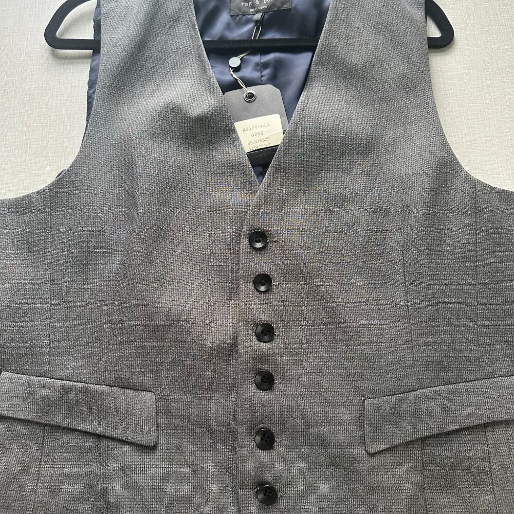 Grovesnor Vest Rag and Bone Mens Size 44 Tags  Waistcoat